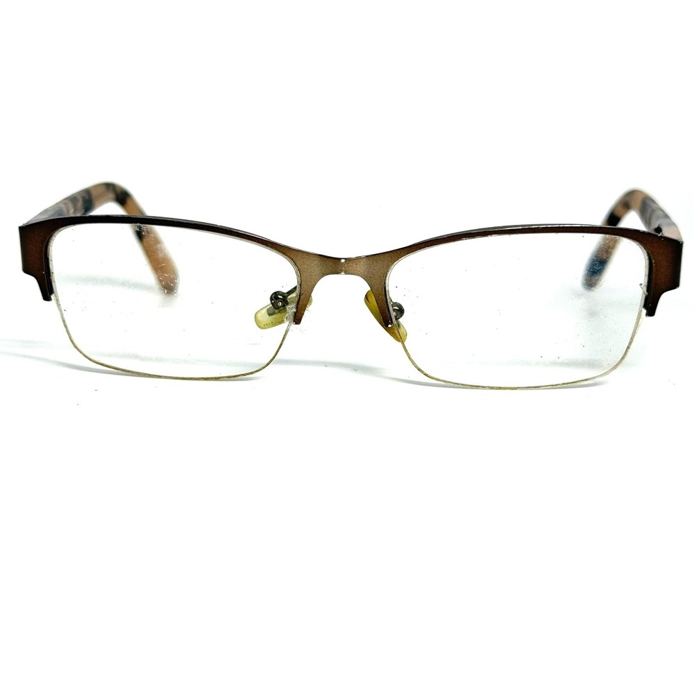DKNY DY 5651 1237 Brown Tortoiseshell Semi-Rimless Eyeglass Frames 53-17-140
